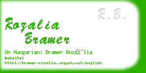 rozalia bramer business card